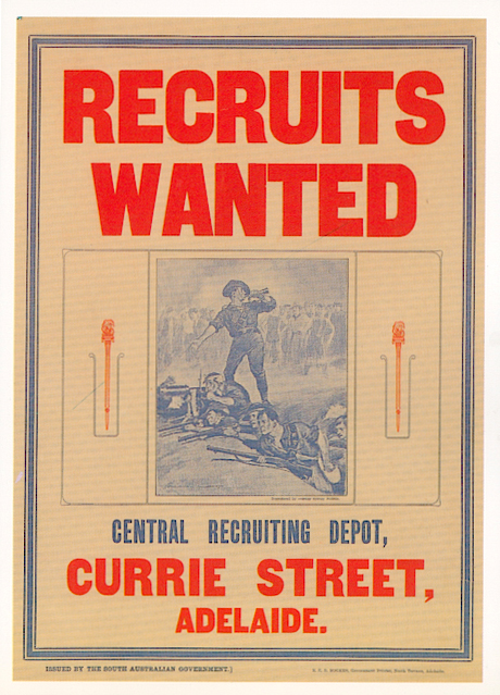 Recruits Wanted Poster WWI