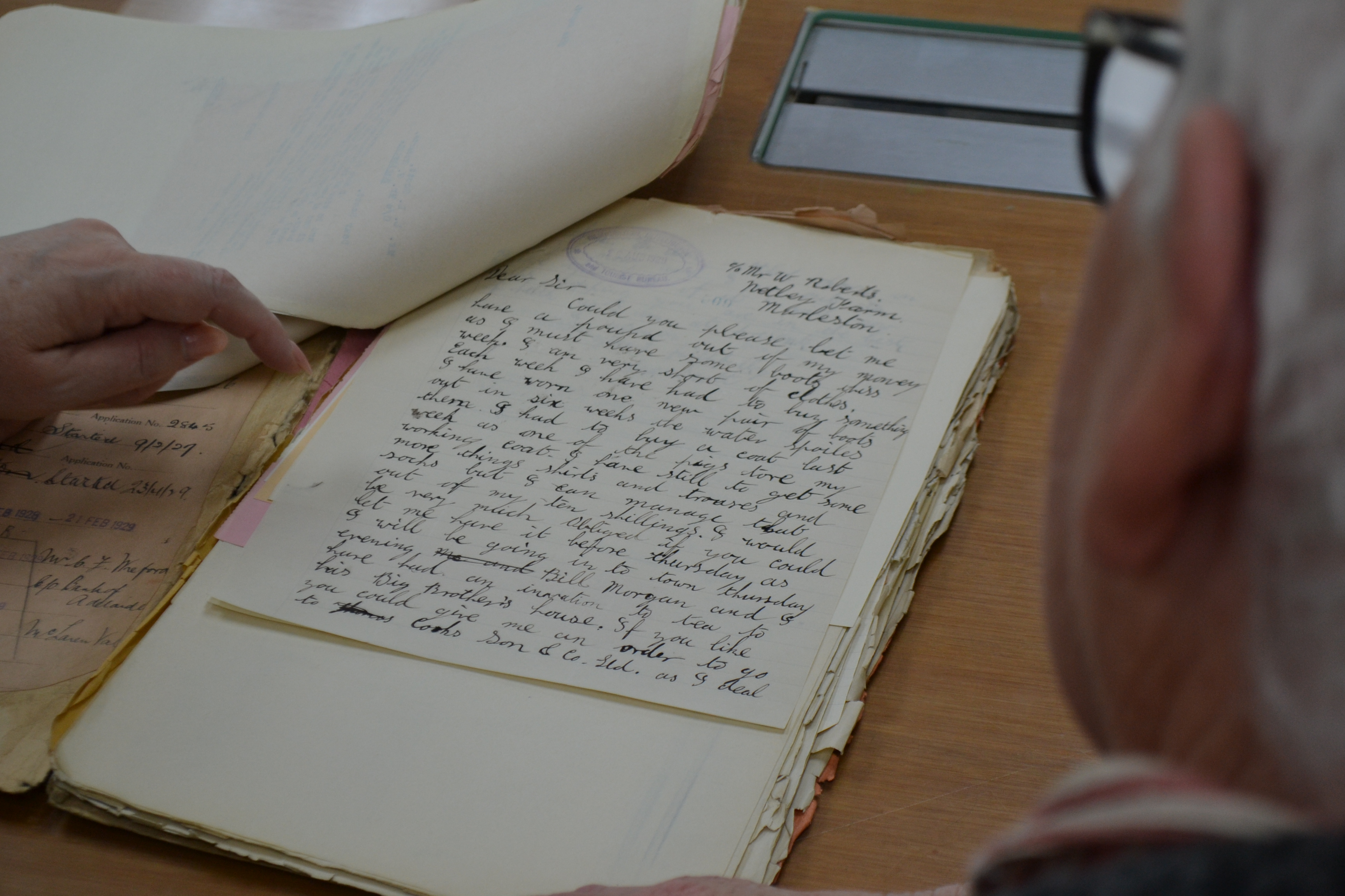 One of the letters Leo Leonard Scott wrote while a Little Brother. Picture by SRSA